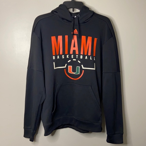 adidas Other - Adidas University of Miami Basketball Climawarm Hoodie Size Medium